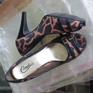 Candies Animal Print Peek-toe Heels